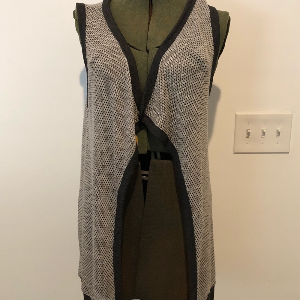 Kate and Mallory knitted long vest